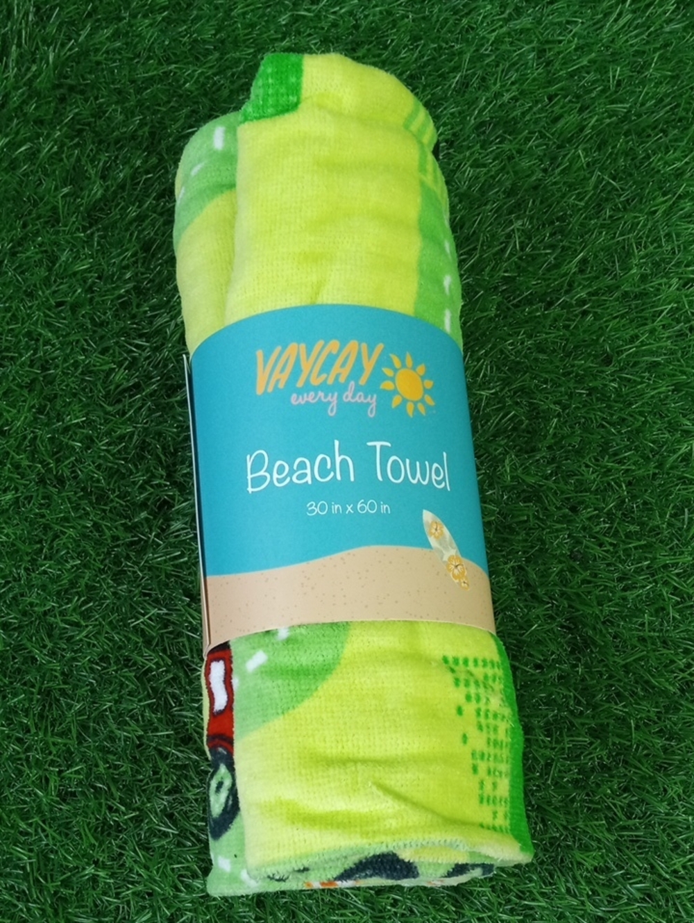 🚜 Kids Farm Green Beach Towel